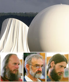 Waihopai Spy Base near Blenheim has its satelite dish cover deflated by protesters over night.